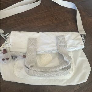 nwt white kipling bag